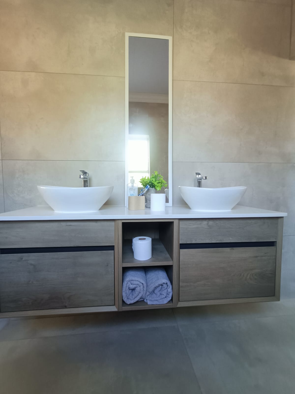Neutral bathroom renovation Hennopspark