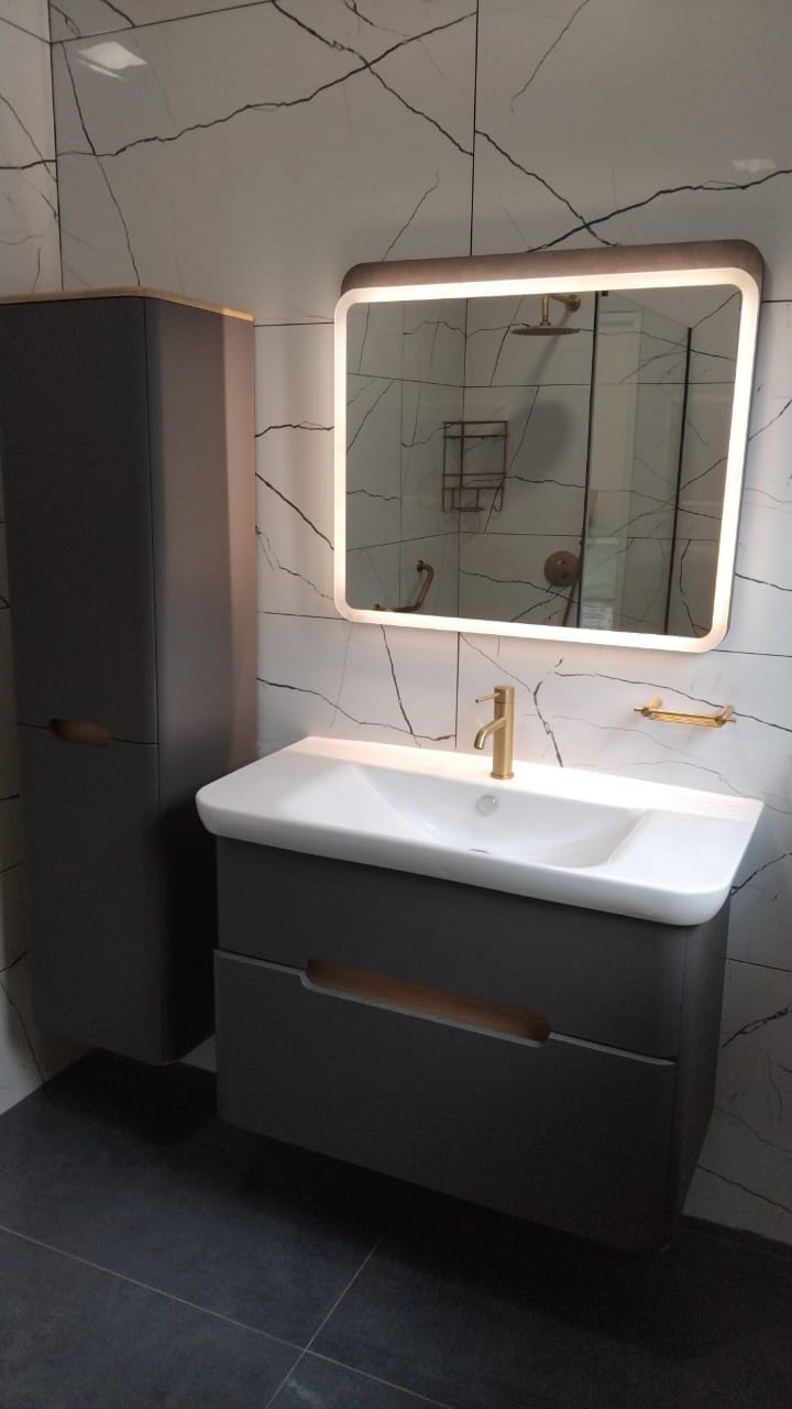 Modern dark bathroom renovation Centurion