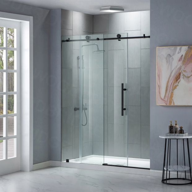 Frameless glass shower door installation in Pretoria